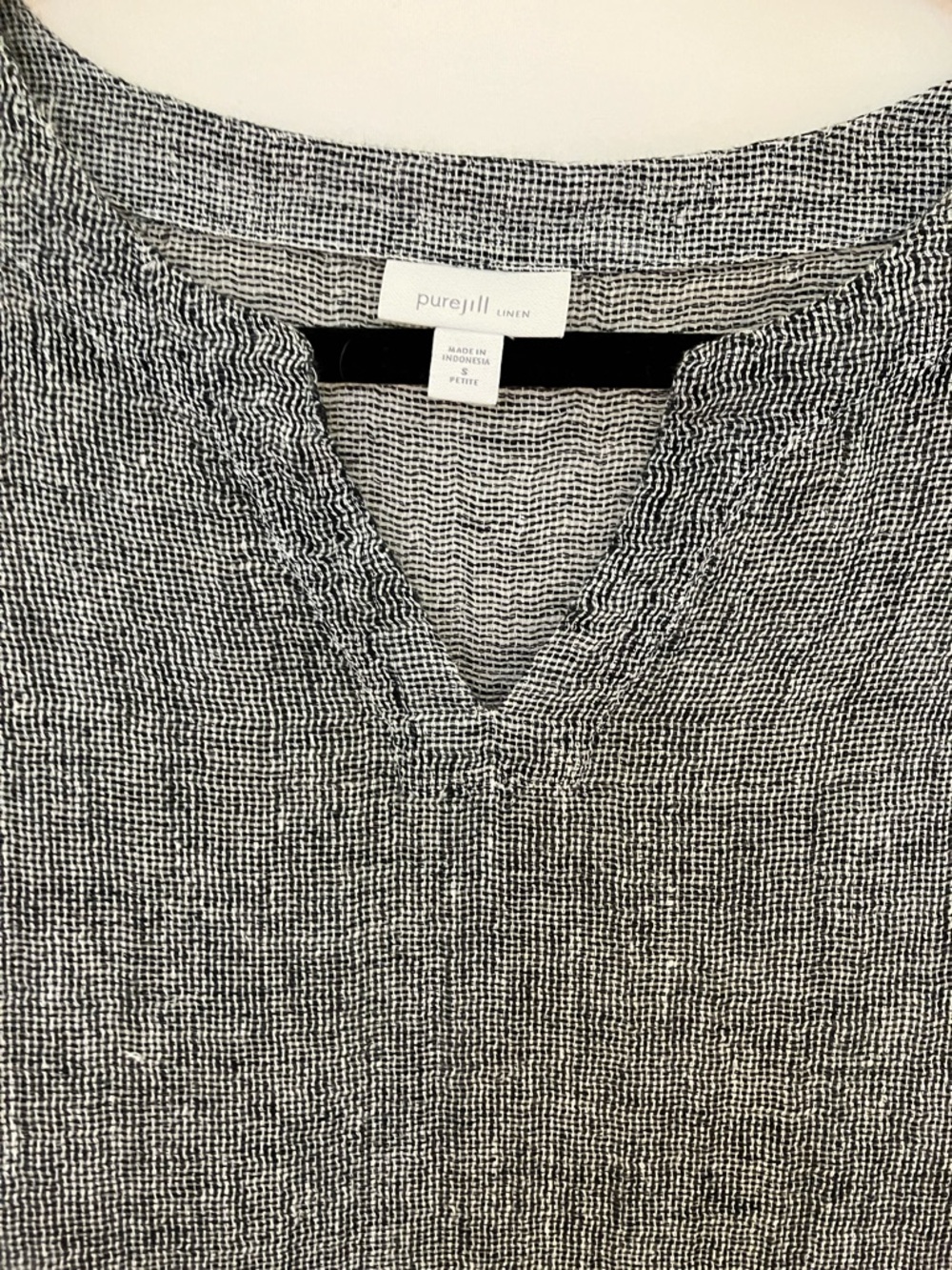 J.Jill Pure Jill 100% Linen Split-Neck Women's Top - Picture 2 of 11